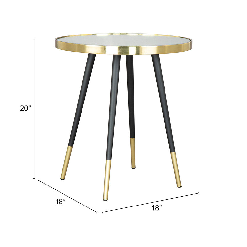PARTICLE SIDE TABLE GOLD & BLACK