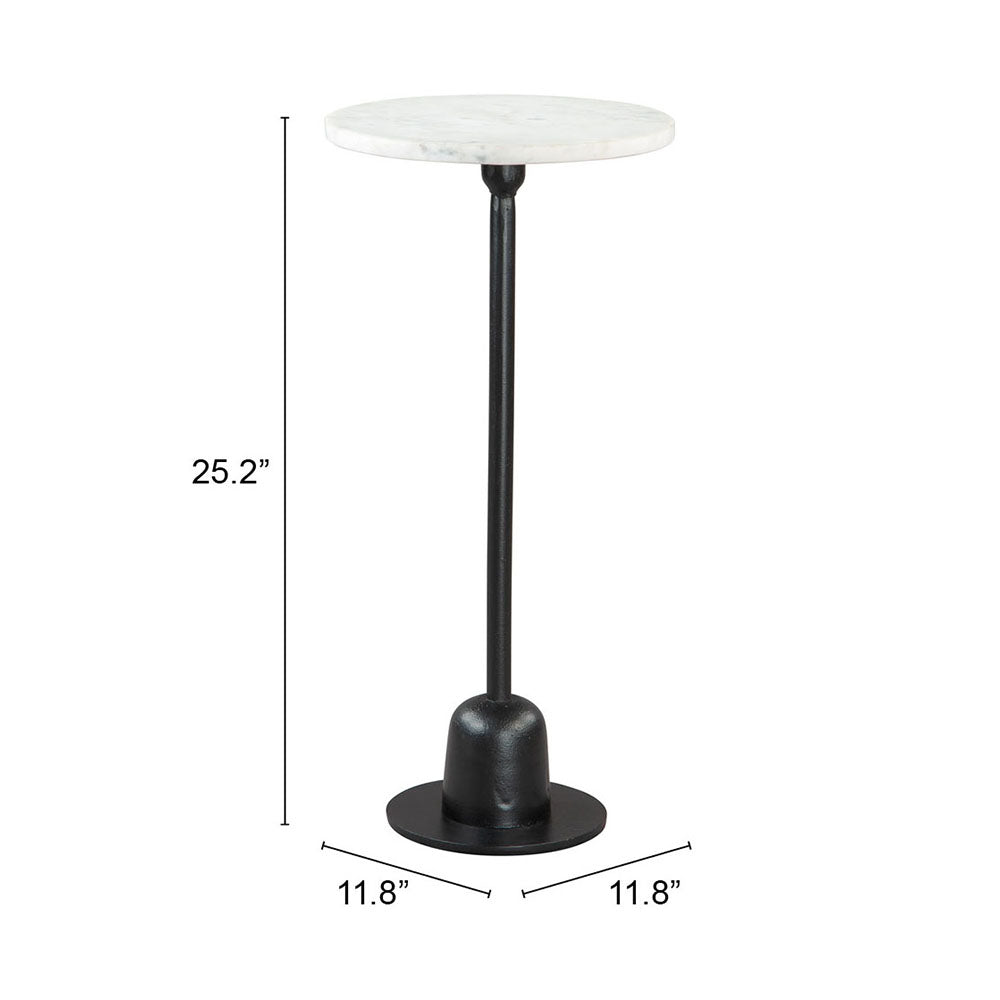 WOOZY SIDE TABLE WHITE & BLACK