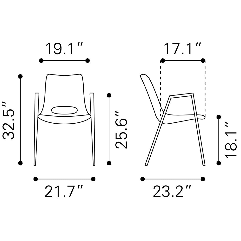 DESI DINING CHAIR BEIGE & WALNUT