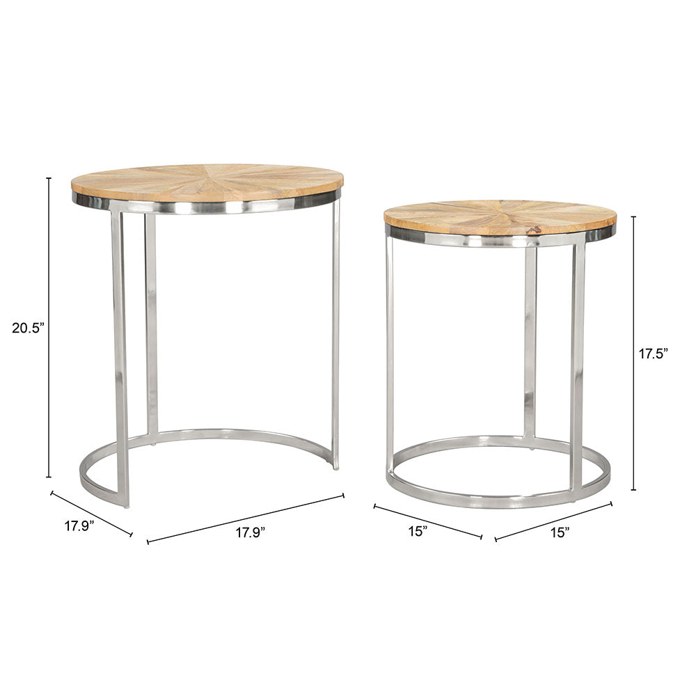BARI NESTING TABLE SET NATURAL