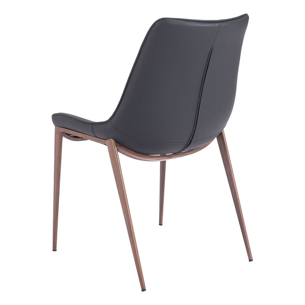 MAGNUS DINING CHAIR BLACK & WALNUT