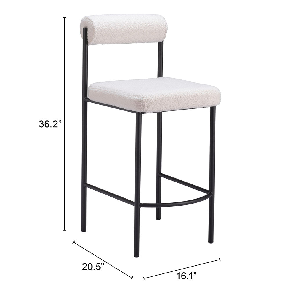 LIVORNO COUNTER STOOL IVORY