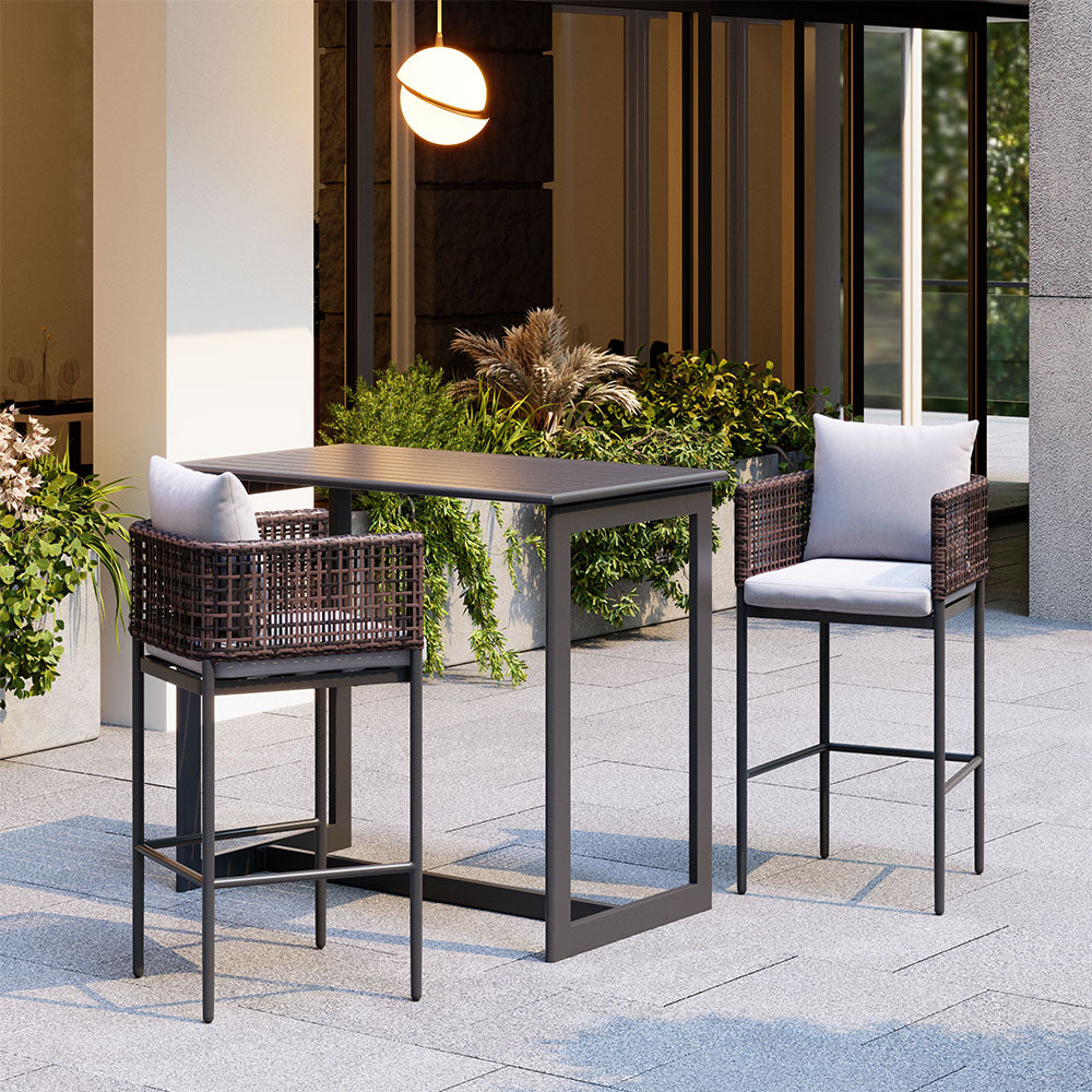 MIDNIGHT WAVE BAR TABLE BLACK