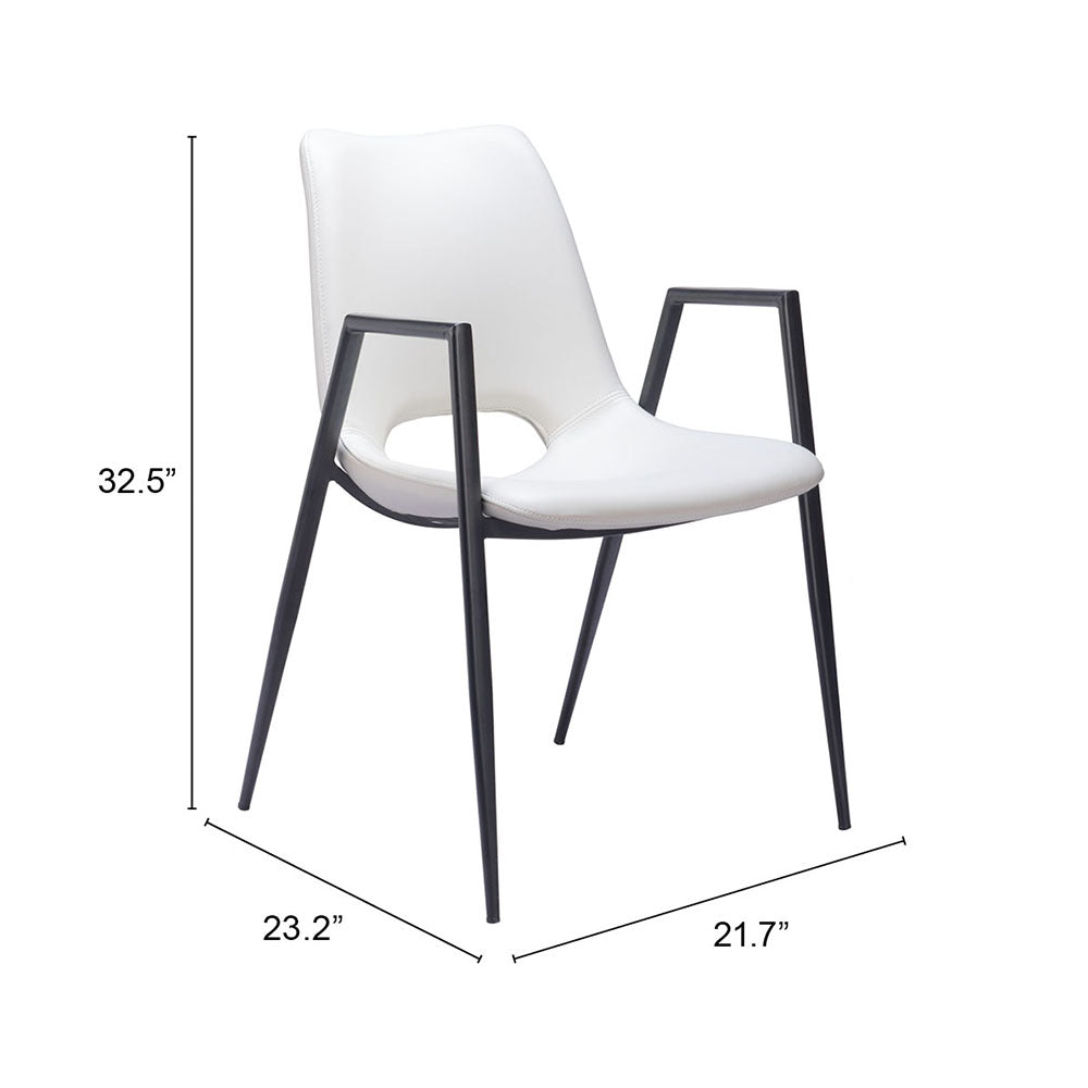 DESI DINING CHAIR WHITE