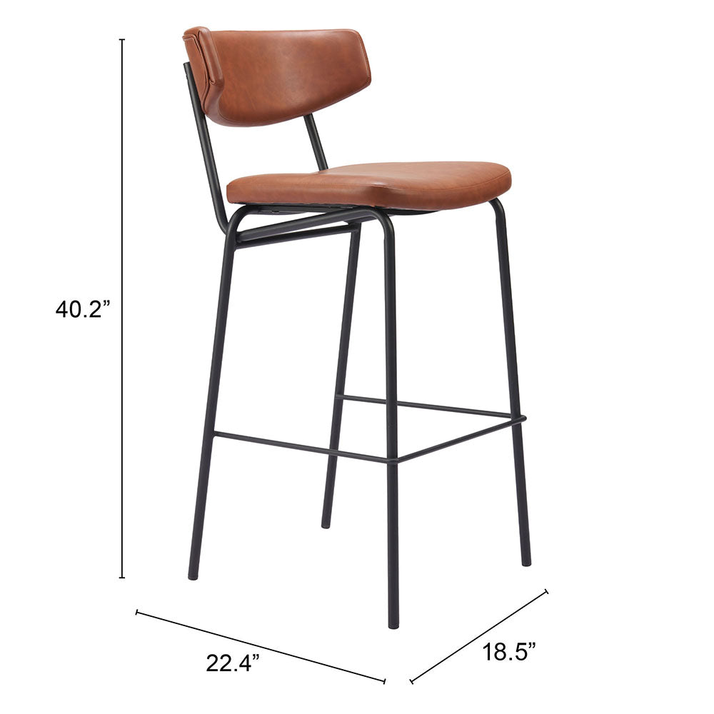 CHARON BARSTOOL VINTAGE BROWN