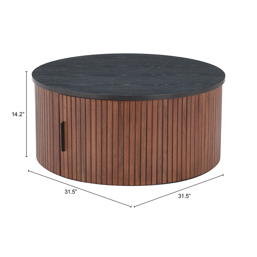 NEJAUS COFFEE TABLE BLACK & WALNUT