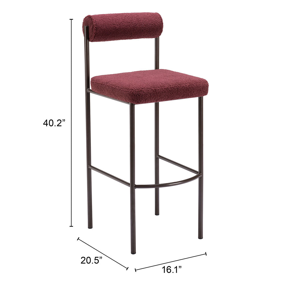 LIVORNO BARSTOOL RED & BRONZE