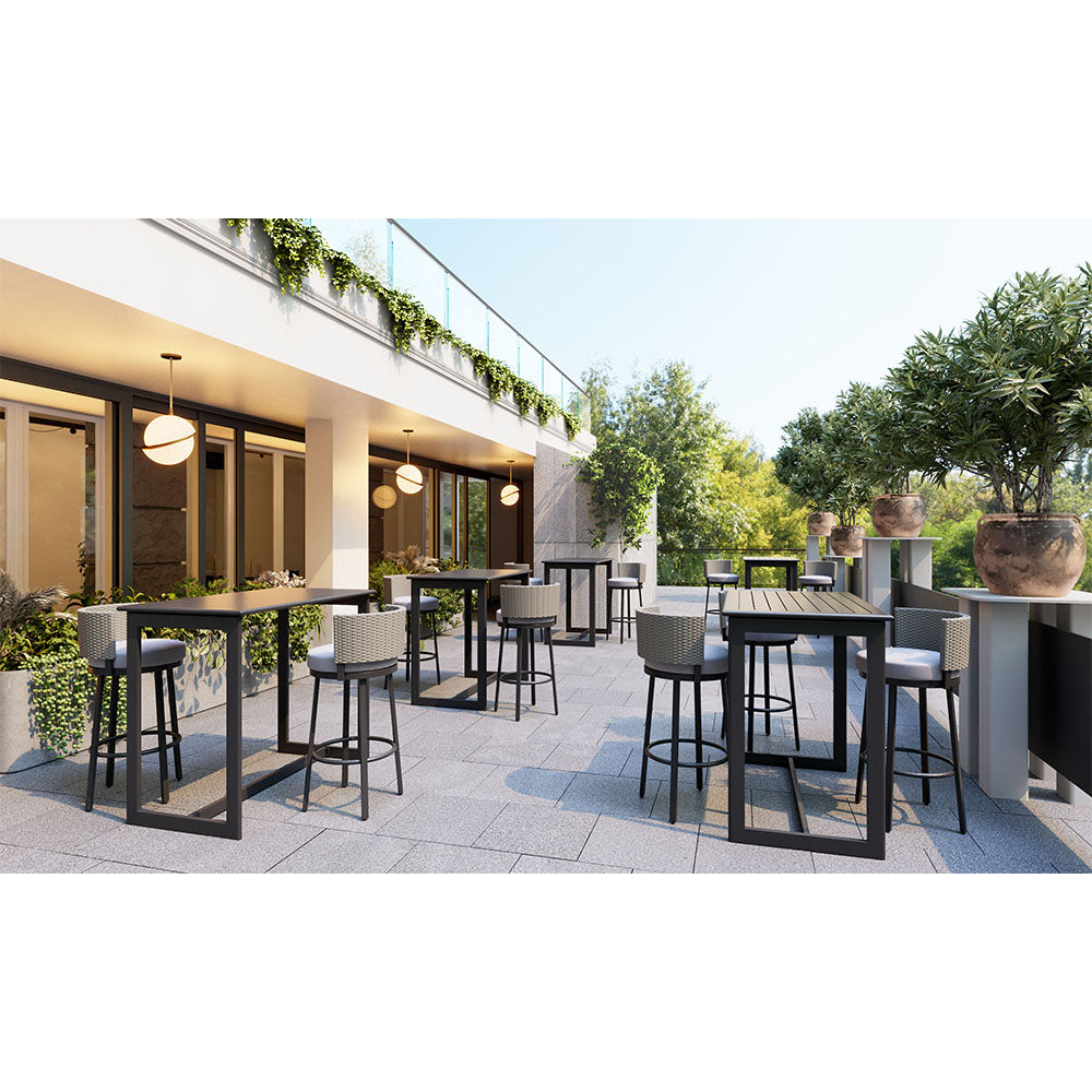 MIDNIGHT WAVE BAR TABLE BLACK
