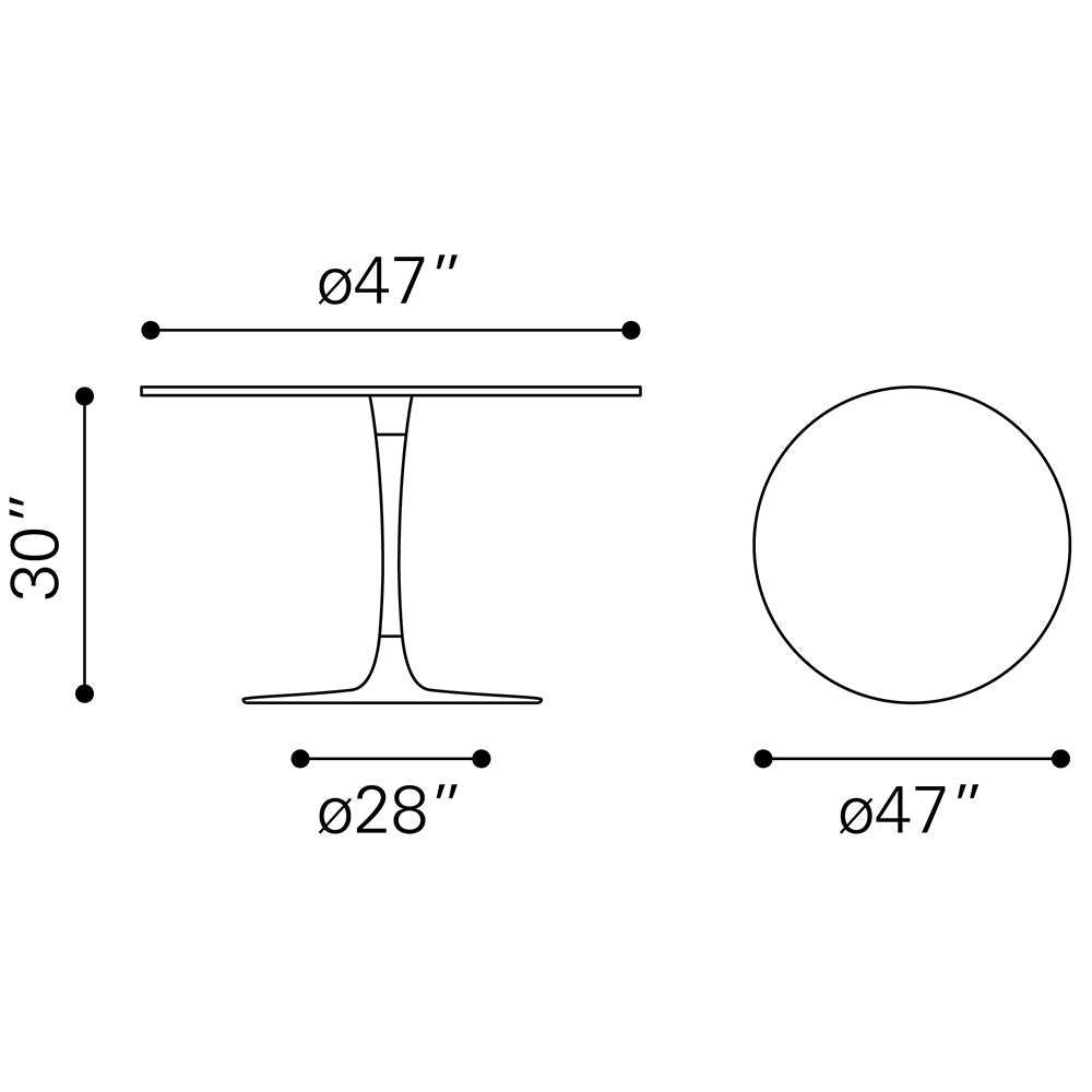 TAJ DINING TABLE BLACK & GOLD