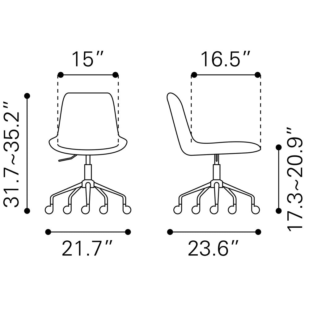 BYRON OFFICE CHAIR GRAY