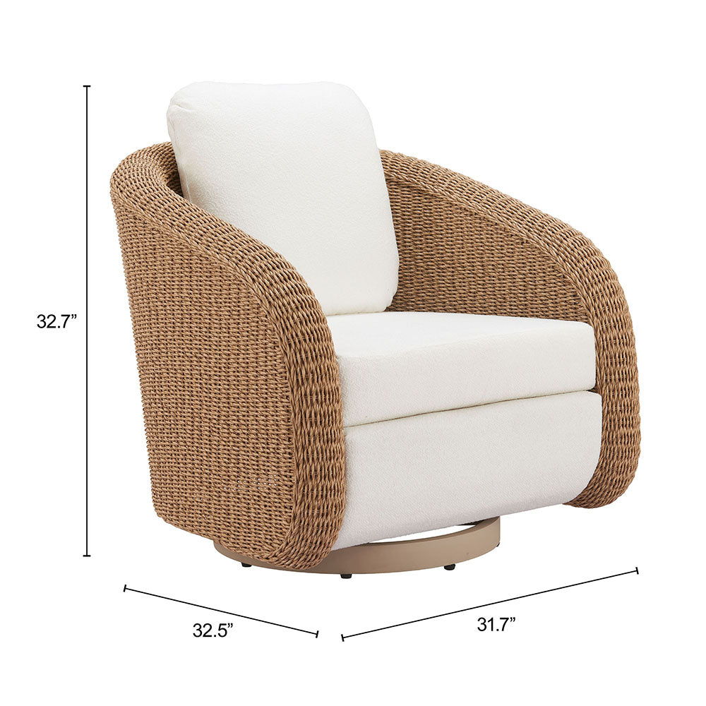 SOLARA SWIVEL CHAIR IVORY