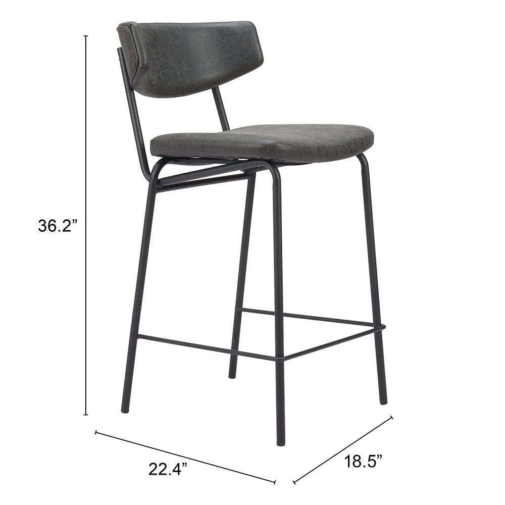 CHARON COUNTER STOOL VINTAGE BLACK