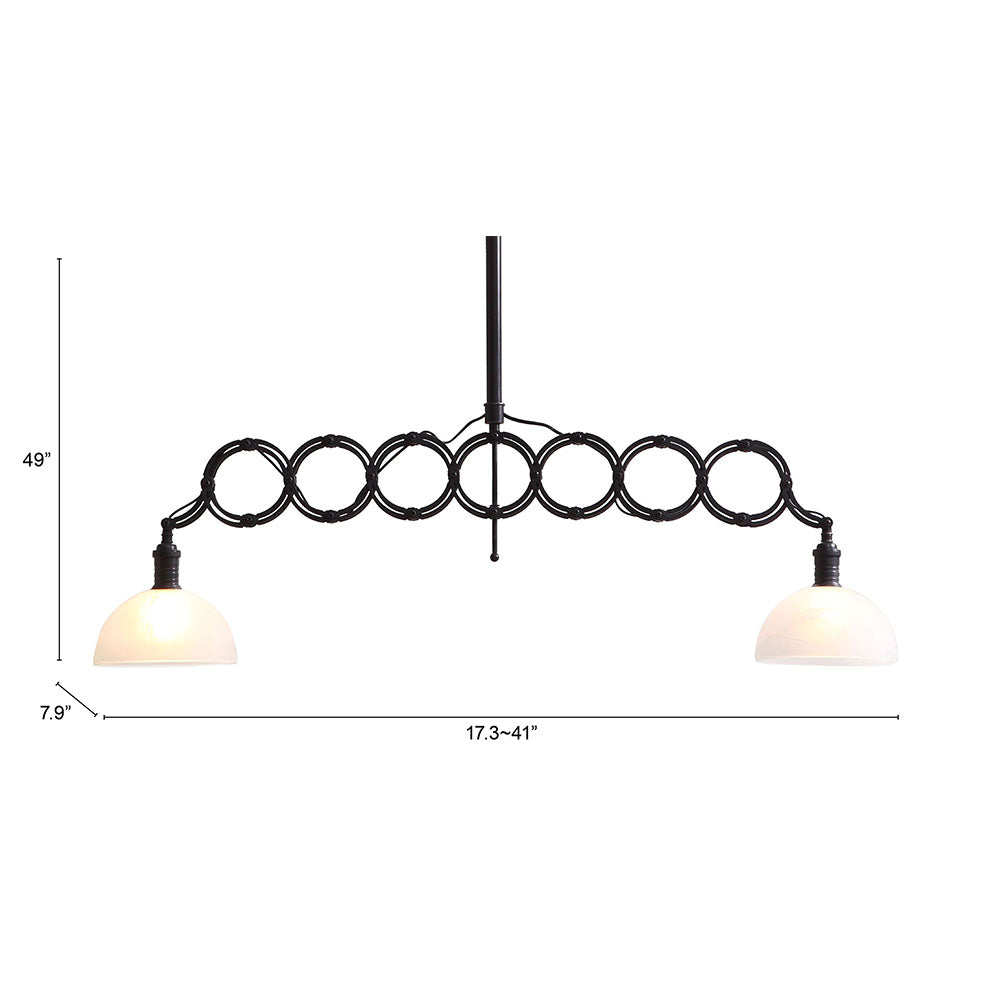 JADE CEILING LAMP ANTIQUE BLACK