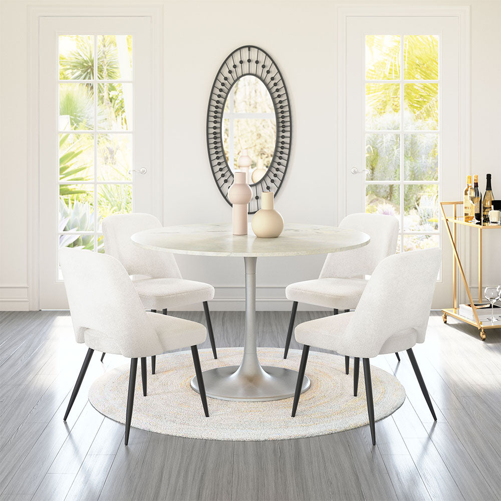 TEDDY DINING CHAIR IVORY