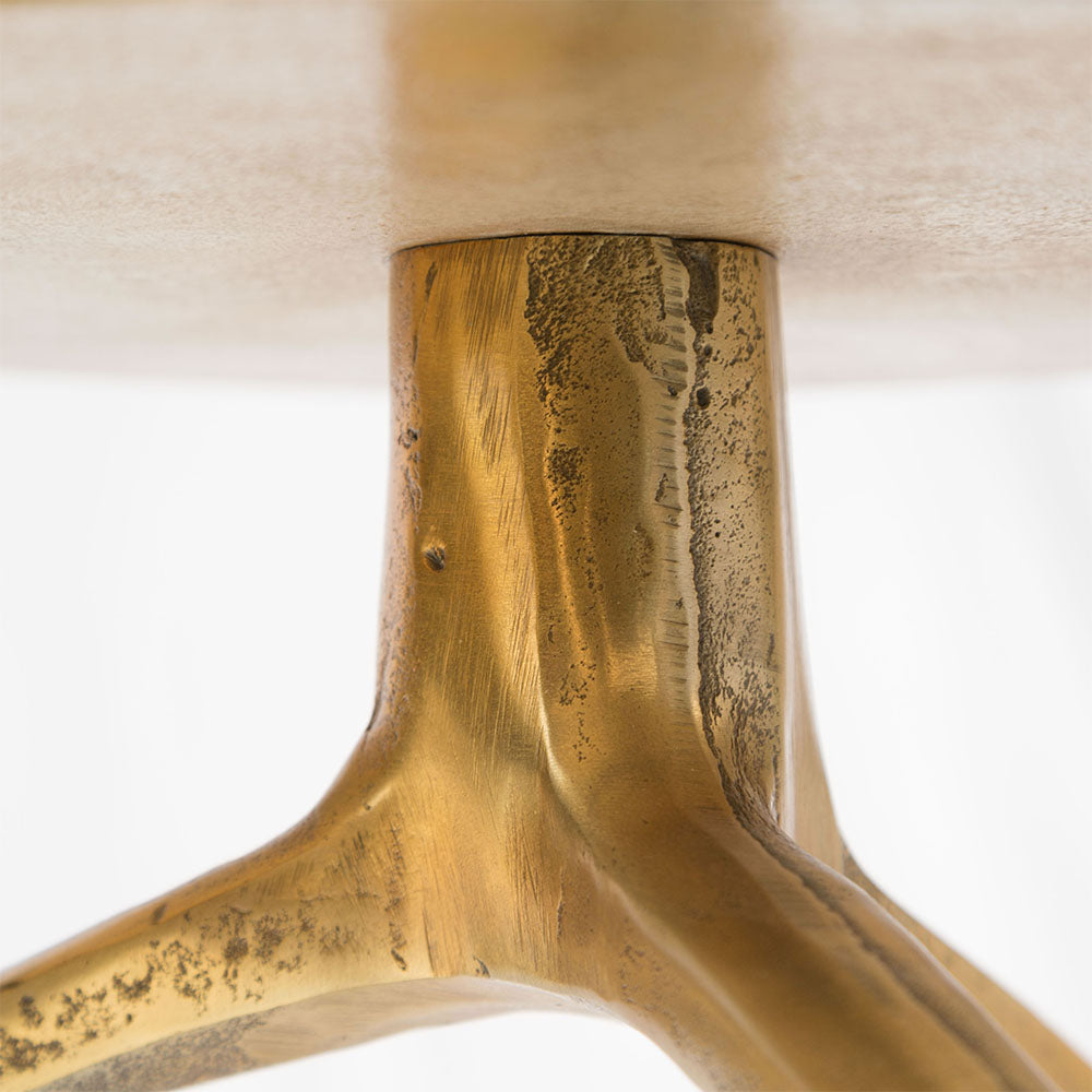 COMO ACCENT TABLE SET ANTIQUE GOLD