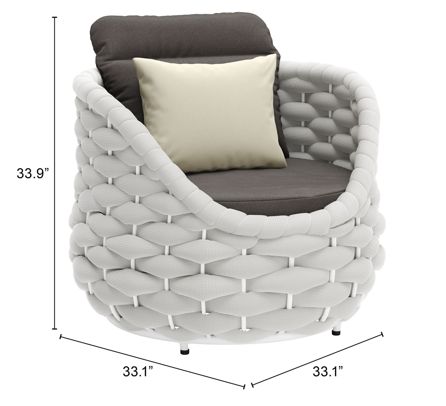 CORAL REEF ACCENT CHAIR GRAY