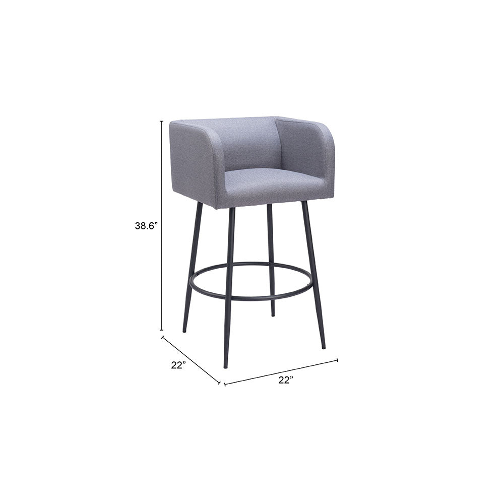 HORBAT BARSTOOL GRAY