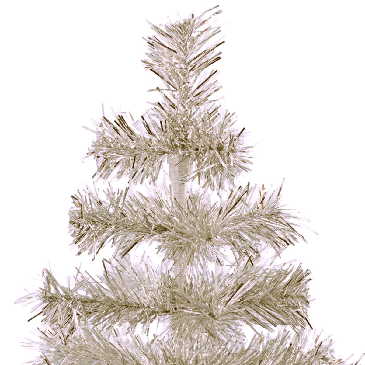ANTIQUE SILVER TINSEL CHRISTMAS TREE