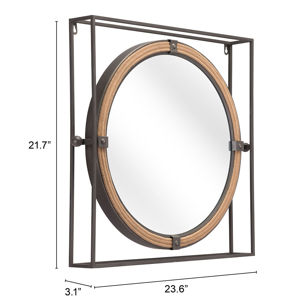 CAPELL MIRROR ANTIQUE GRAY