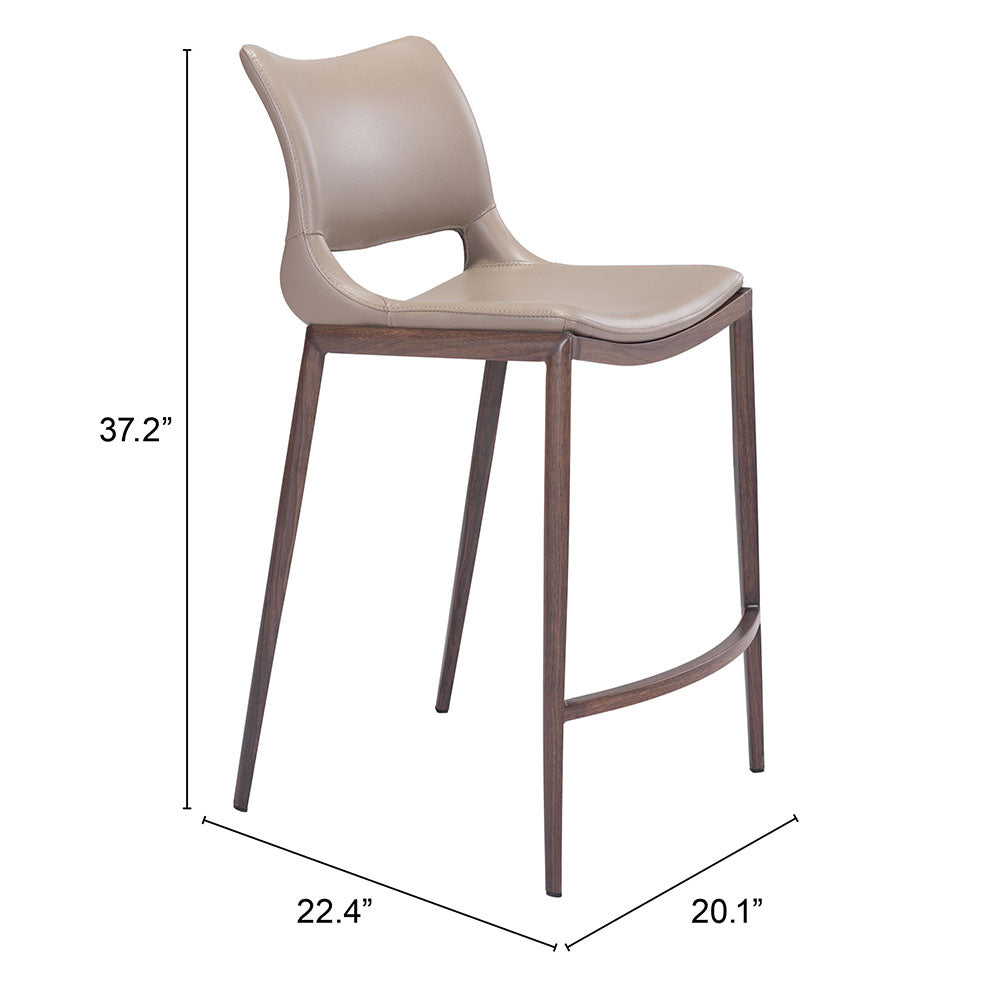 ACE COUNTER STOOL BROWN & WALNUT