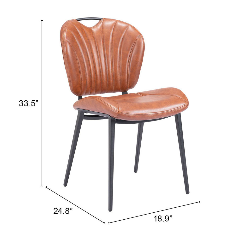 TERRENCE DINING CHAIR VINTAGE BROWN