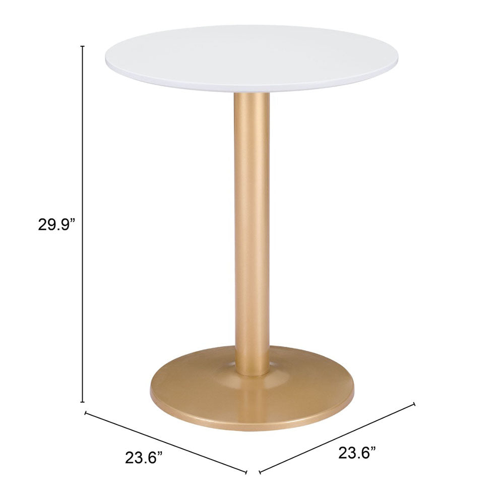 ALTO BISTRO TABLE WHITE & GOLD