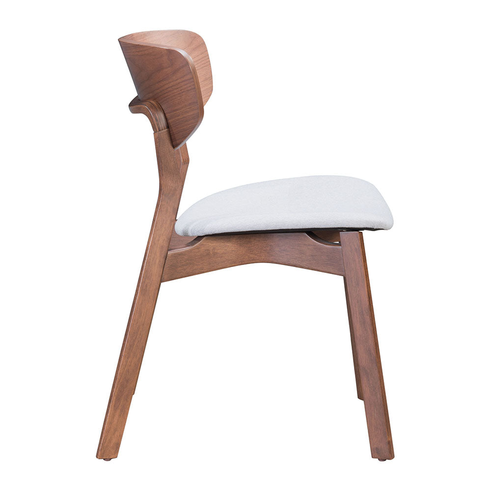 RUSSELL DINING CHAIR WALNUT & LIGHT GRAY