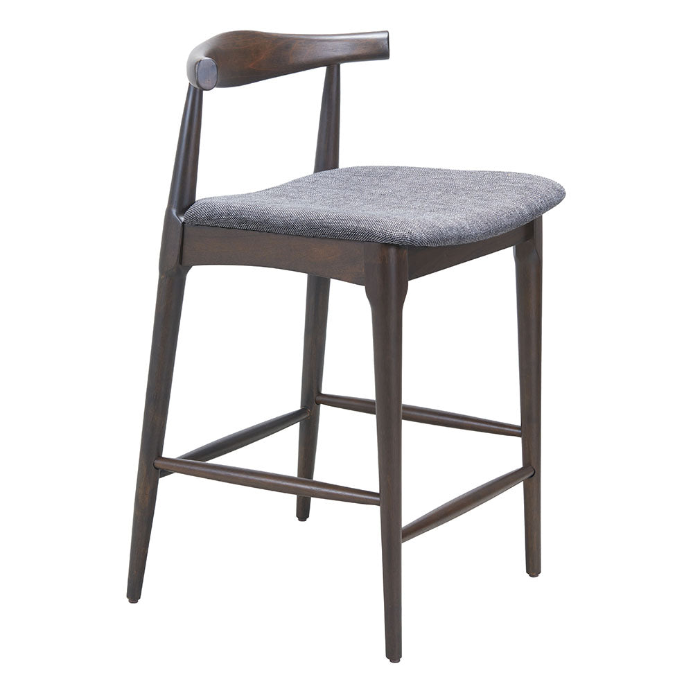 TUZKA COUNTER STOOL GRAY & ESPRESSO