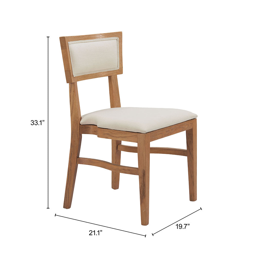 Kuchen Dining Chair Ivory & Natural