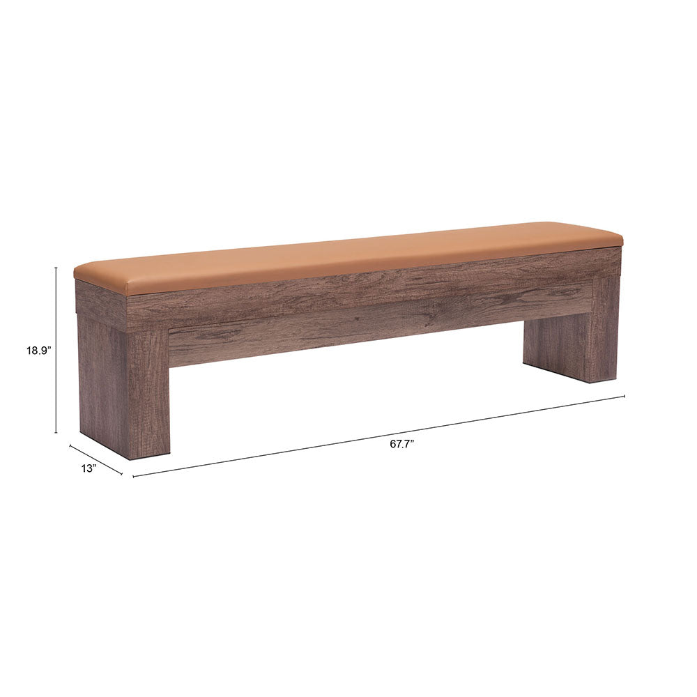 BONKER STORAGE BENCH BROWN