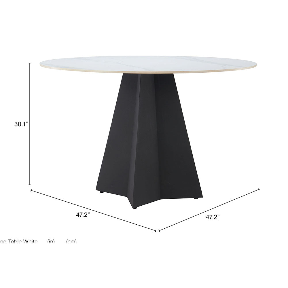 IZAR DINING TABLE WHITE
