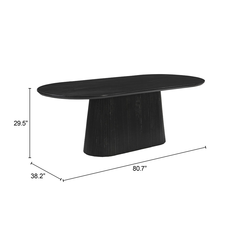 SULCO DINING TABLE BLACK