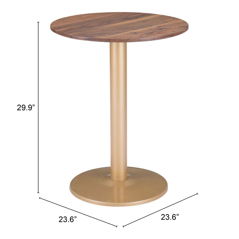 ALTO BISTRO TABLE BROWN & GOLD