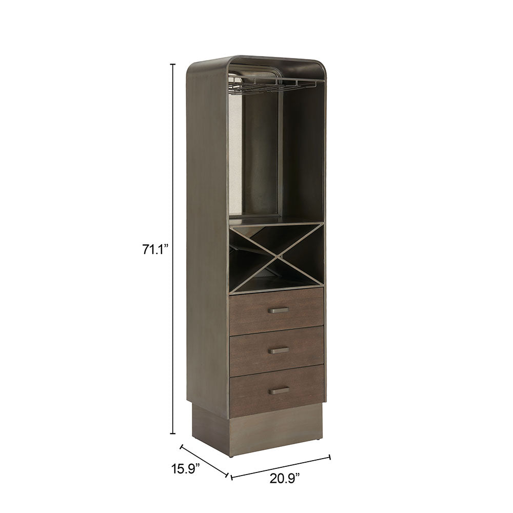 HOLE BAR CABINET BRONZE