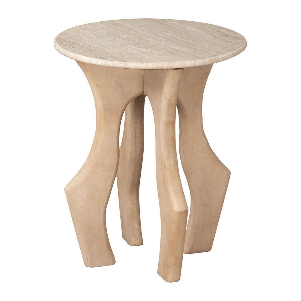 EDA SIDE TABLE WHITE & NATURAL