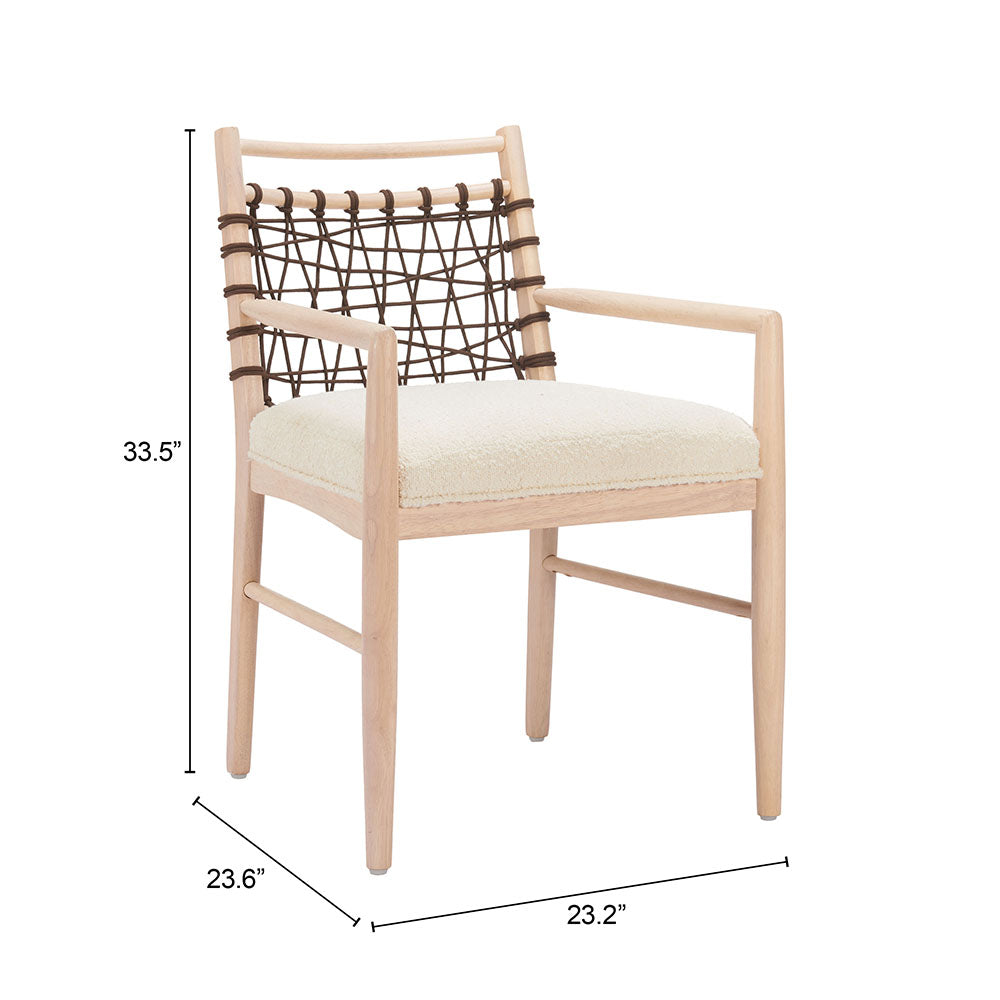 WEZLY DINING CHAIR IVORY