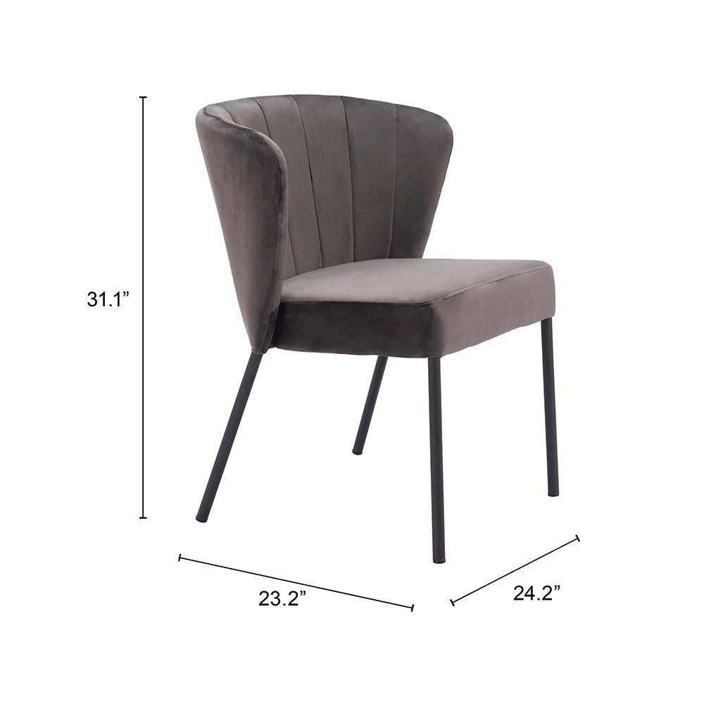 AIMEE DINING CHAIR GRAY