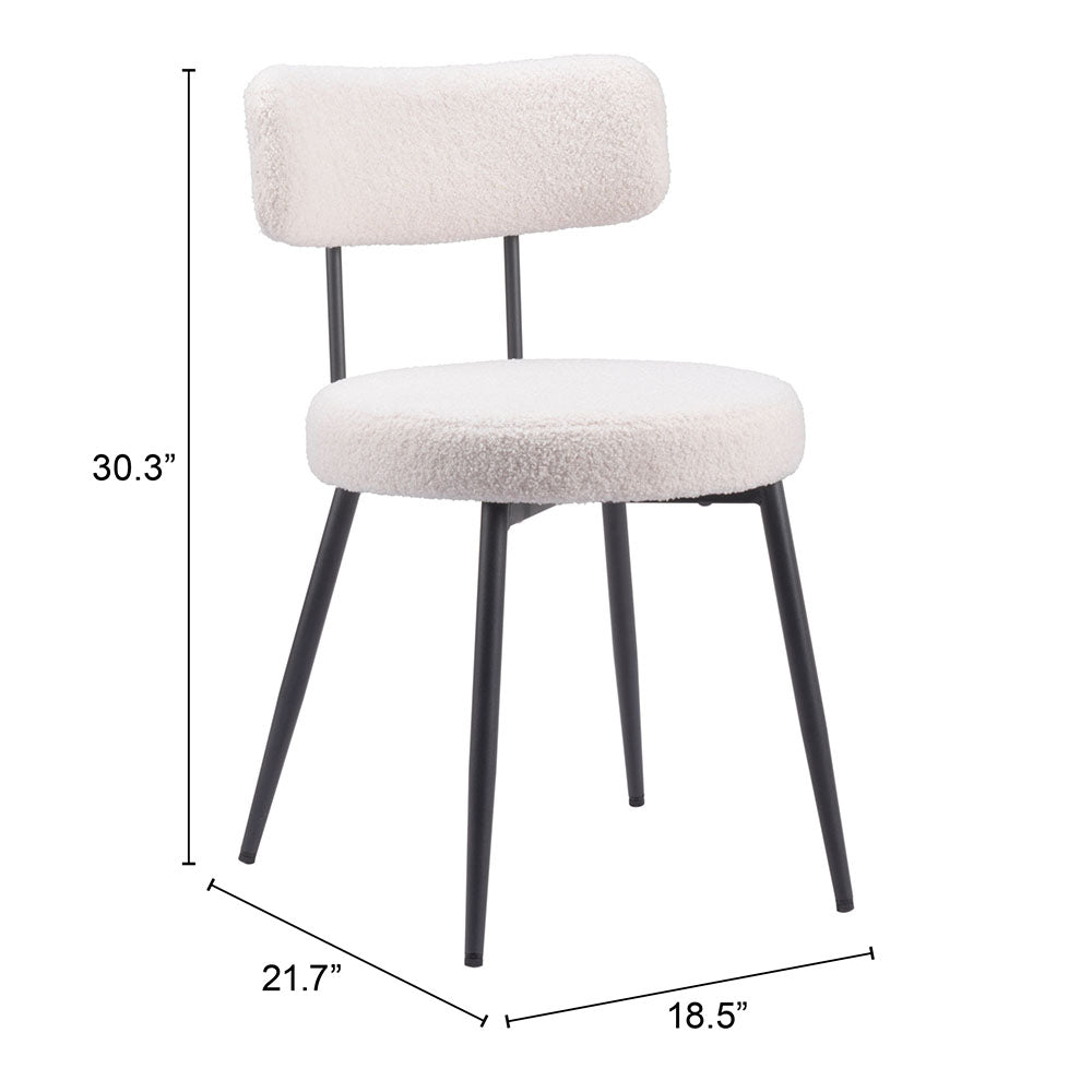 BLANCA DINING CHAIR IVORY