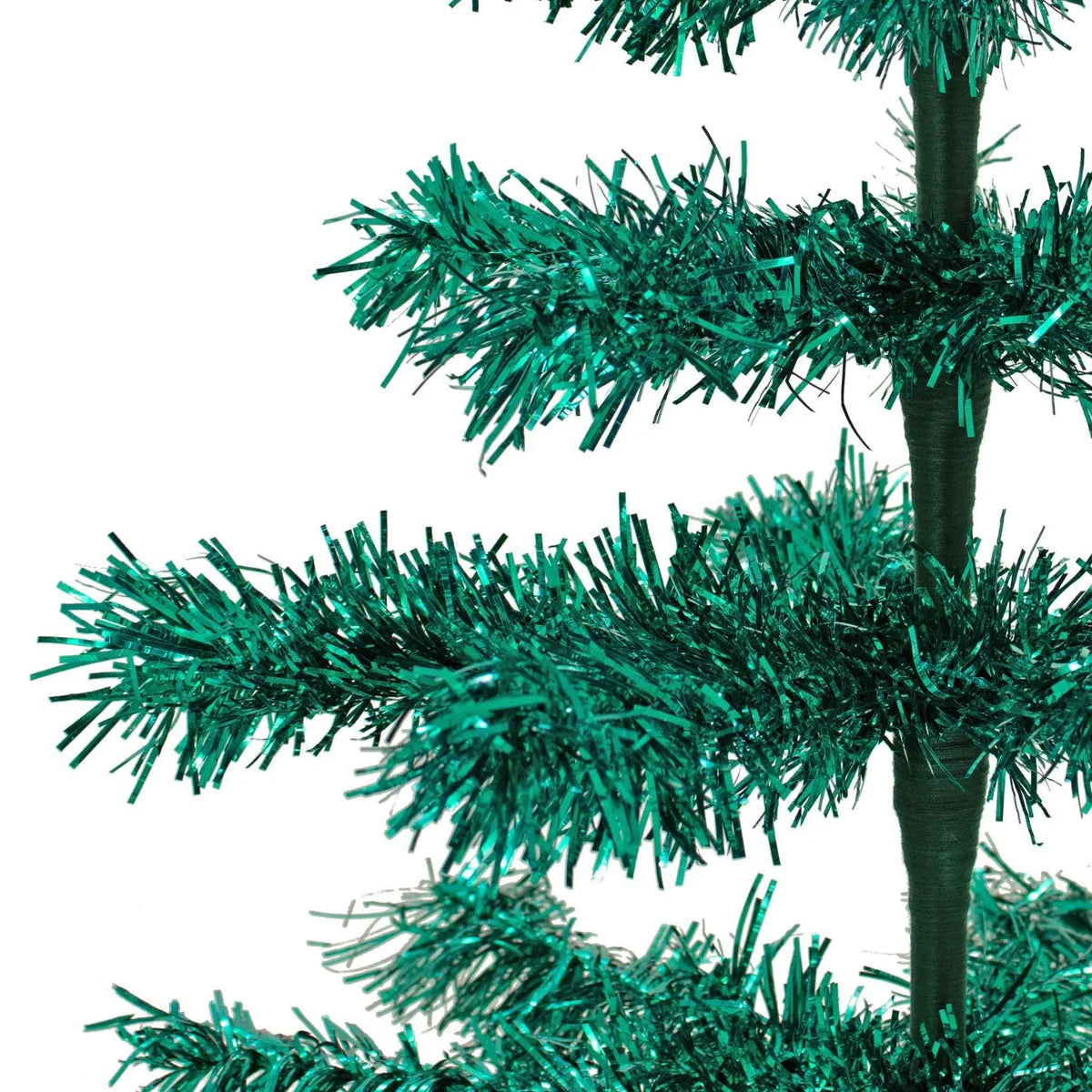 28IN VINTAGE EMERALD TINSEL CHRISTMAS TREE