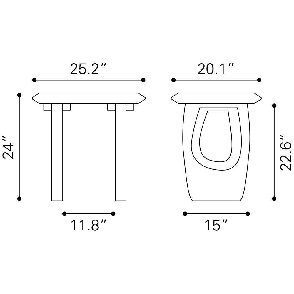 ARASAN ACCENT TABLE BLACK