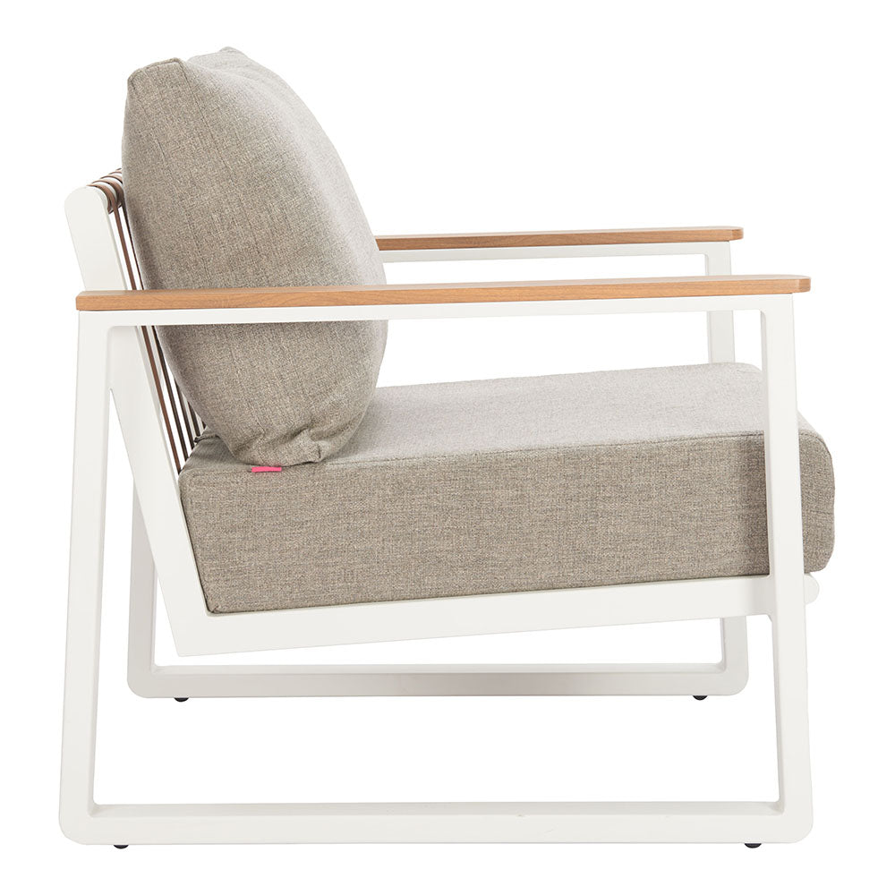 WELT ARMCHAIR TAUPE & WHITE