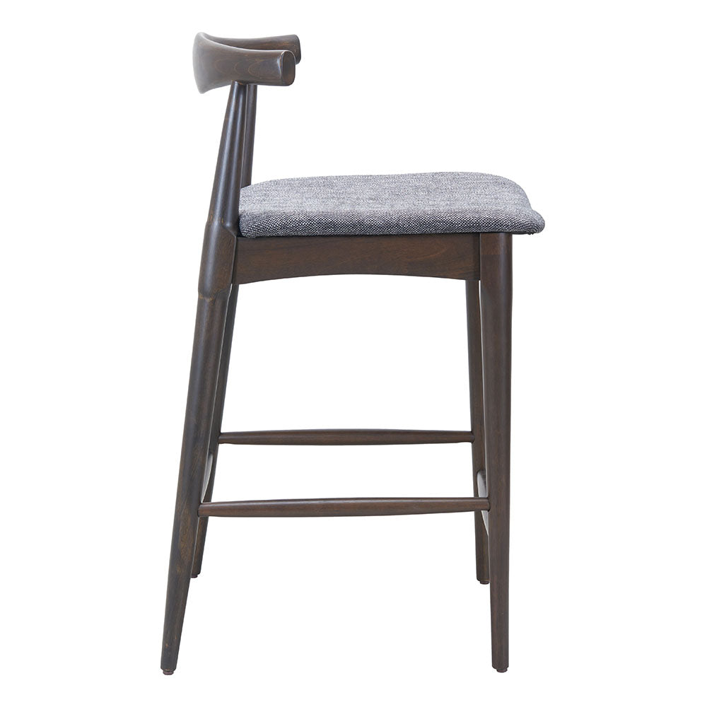 TUZKA COUNTER STOOL GRAY & ESPRESSO