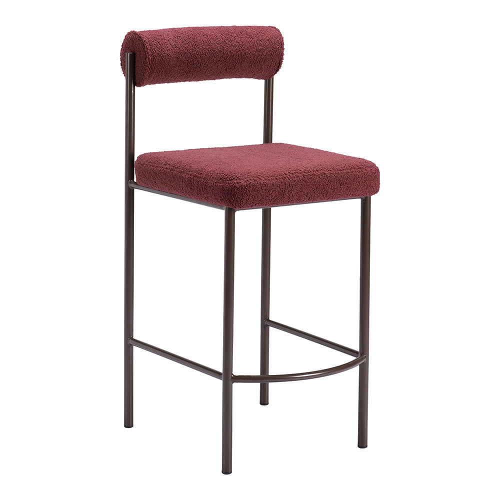 LIVORNO COUNTER STOOL RED & BRONZE
