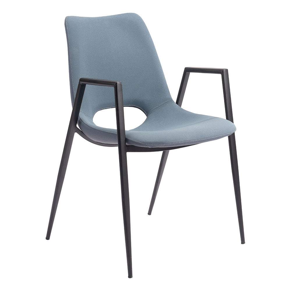 DESI DINING CHAIR AZURE & GRAY