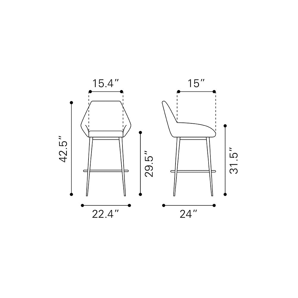 VILA BARSTOOL BROWN