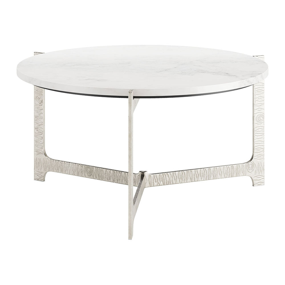 BARMAS COFFEE TABLE WHITE & SILVER