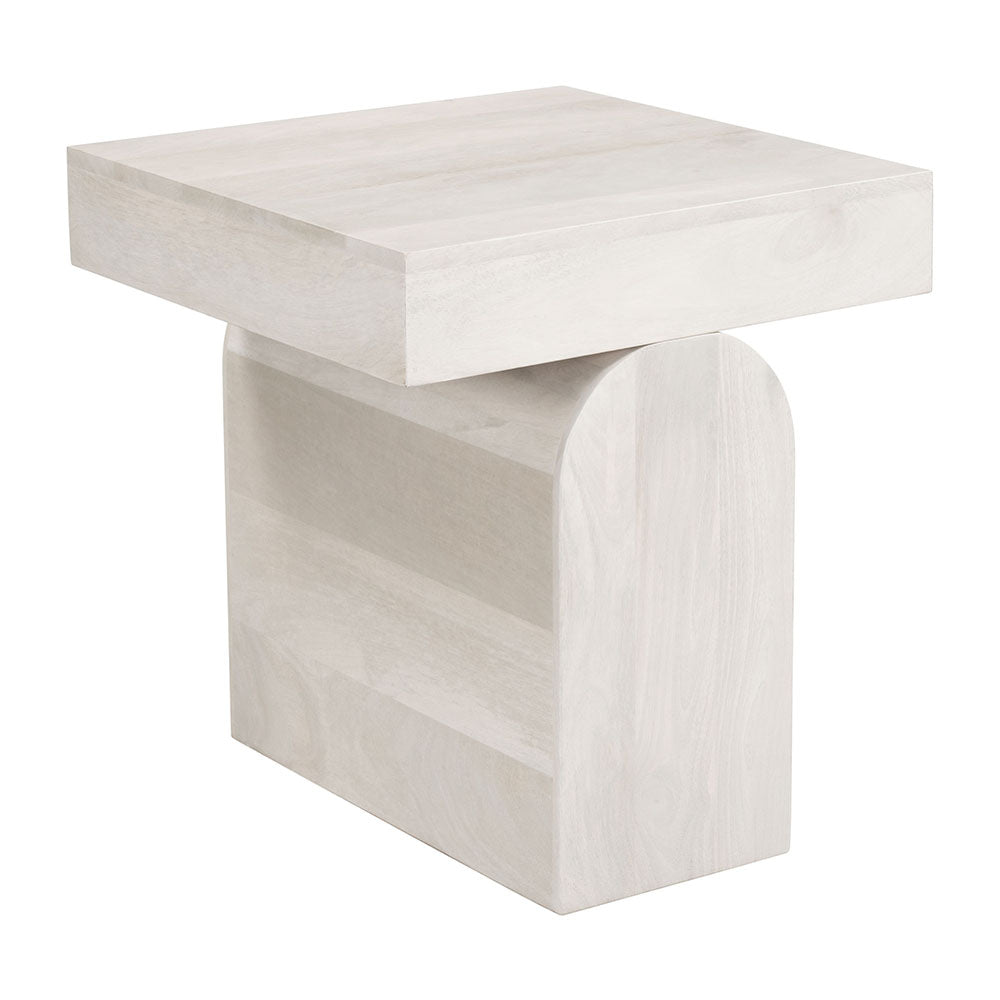 KIEL SIDE TABLE WHITEWASHED