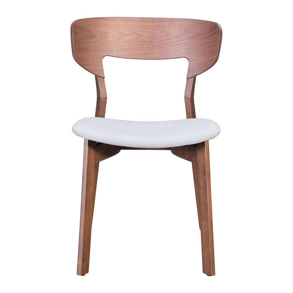 RUSSELL DINING CHAIR WALNUT & LIGHT GRAY
