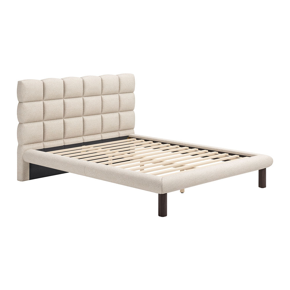 PLACID QUEEN BED BEIGE