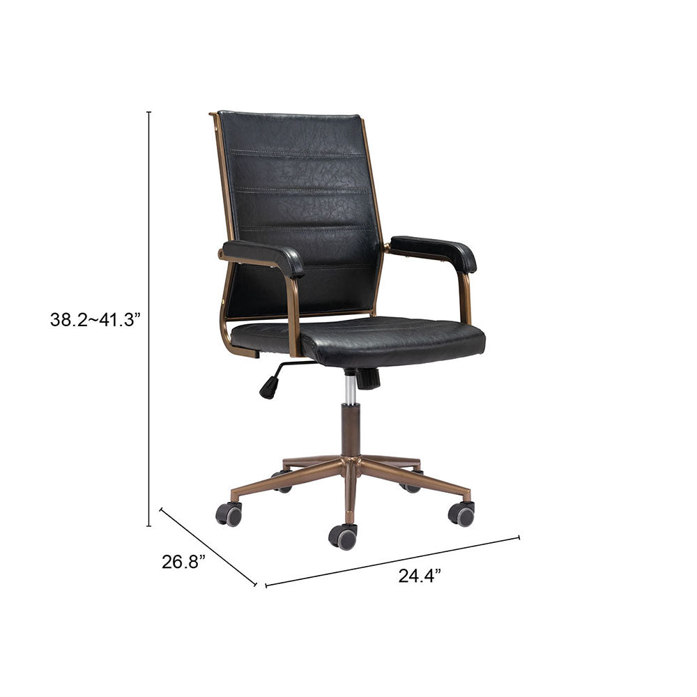 AUCTION OFFICE CHAIR VINTAGE BLACK
